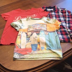 Bundle of boys shirts